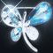 Blue Diamond Butterfly Pin
